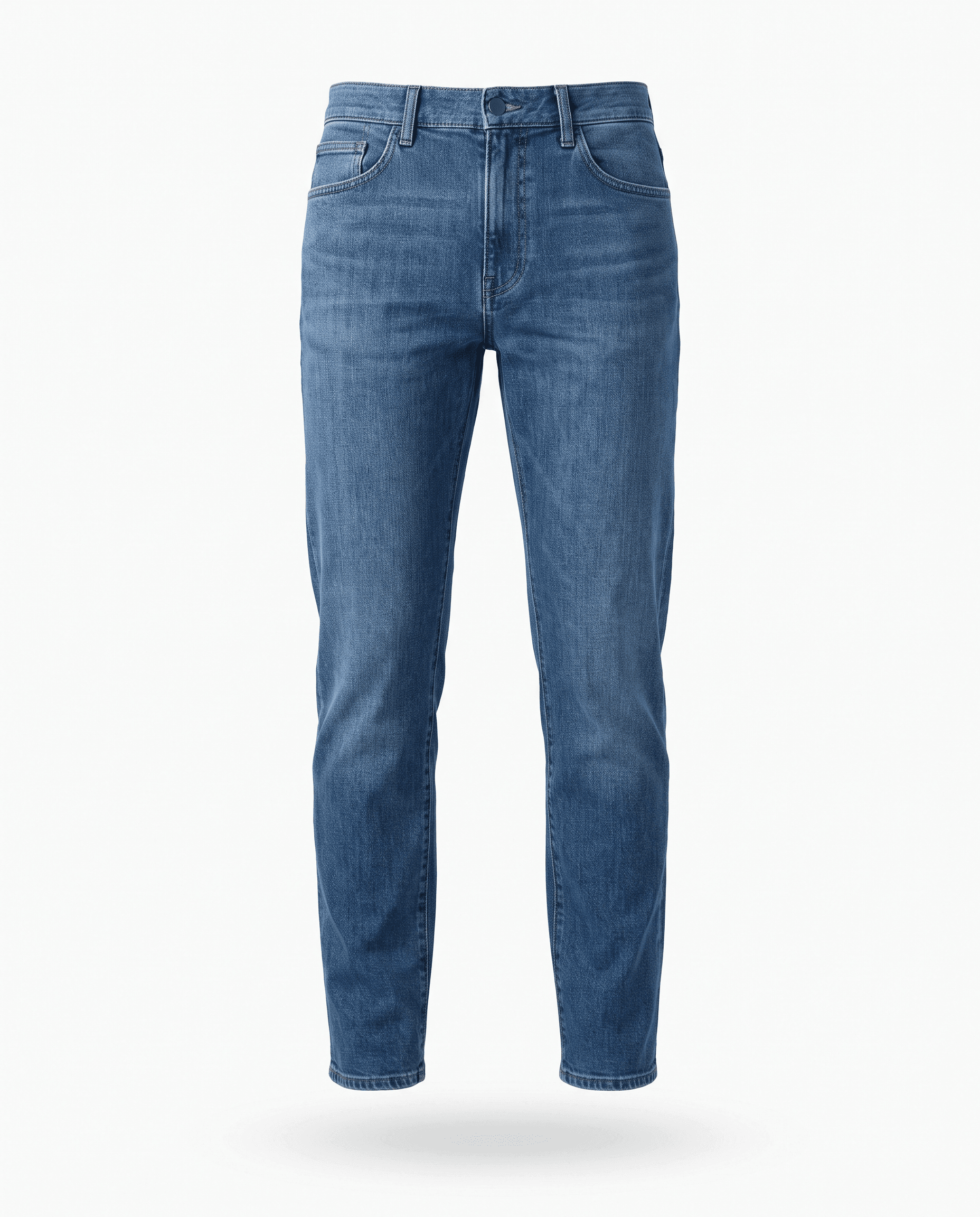 Tapered Jeans — Mid Wash